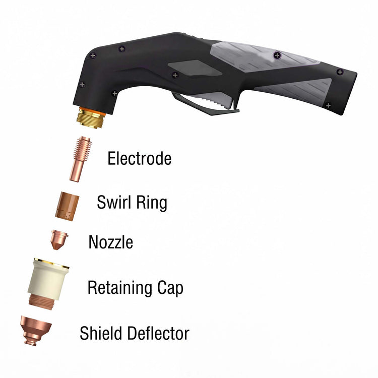Razorweld HYP 45 torch assembly diagram